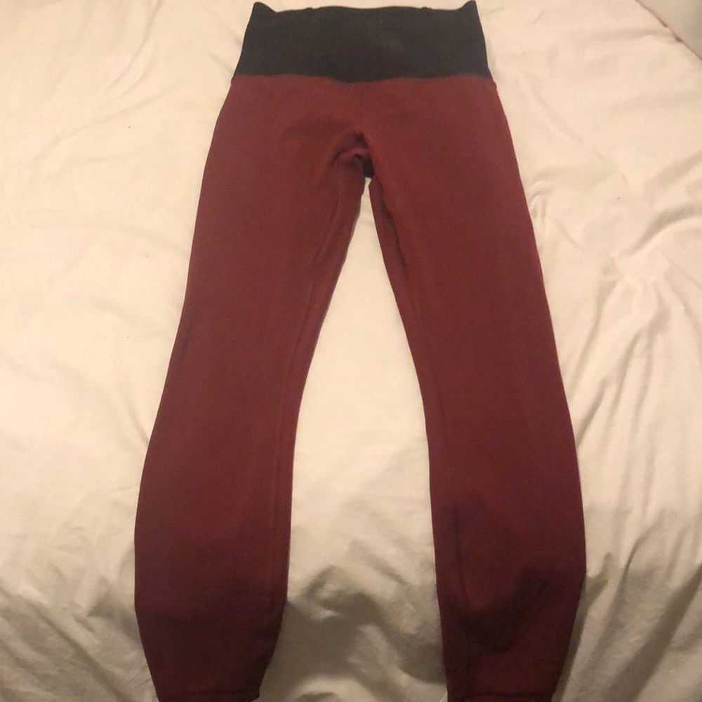 Burnt orange high waisted LuluLemon leggings